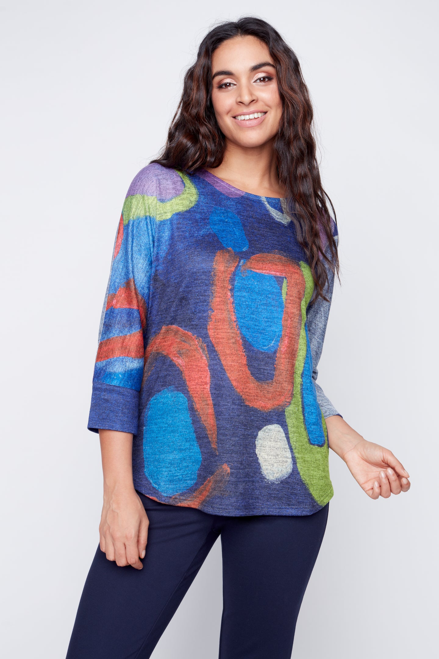 Rush of Love 3/4-length sleeve knit top