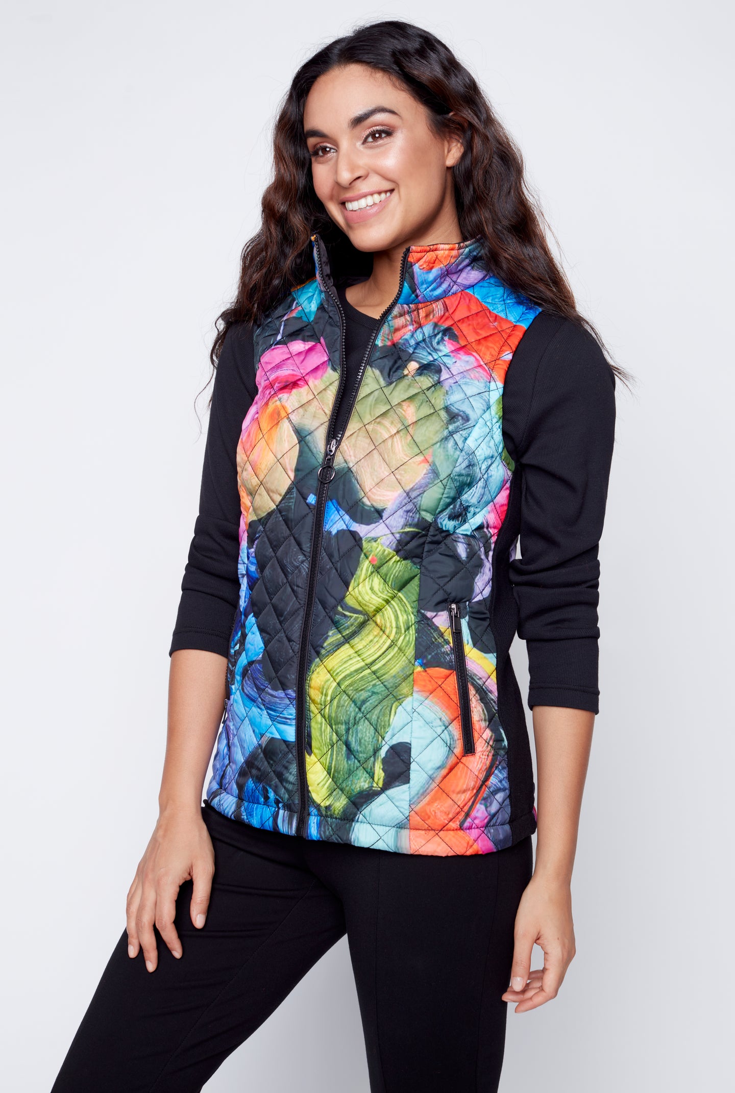 Winter Bouquet quilted vest
