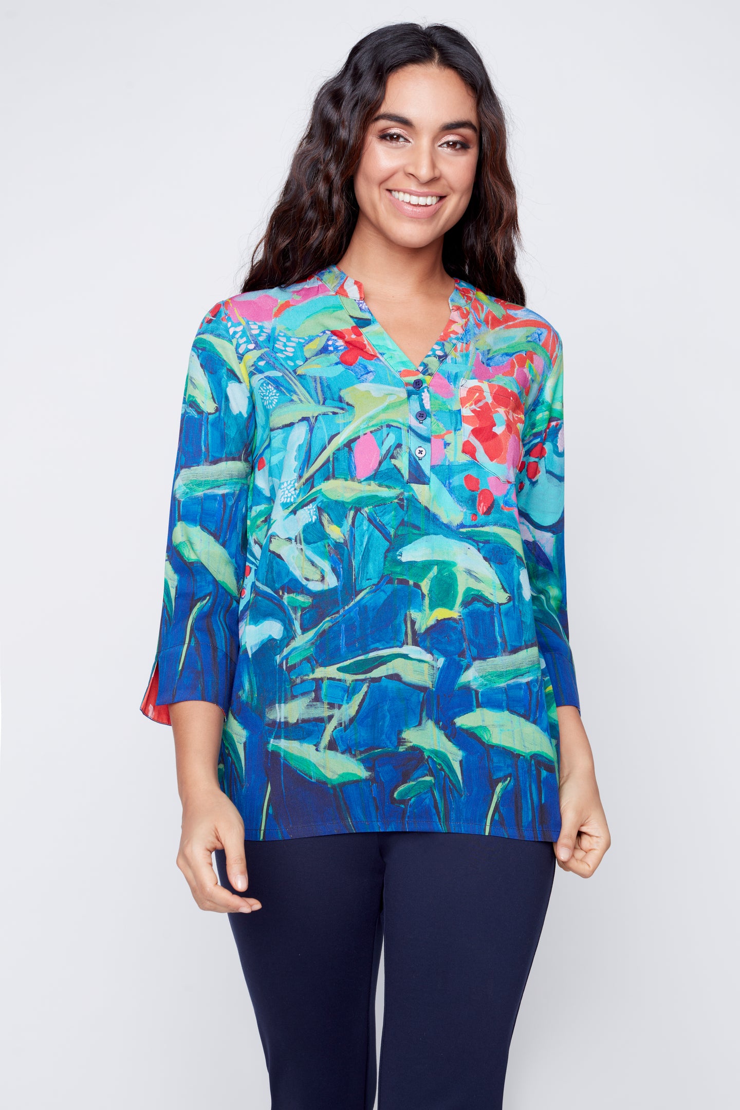 Touch of Spring pop-over blouse
