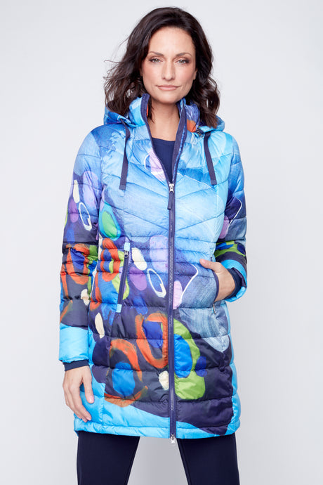 Winter Bouquet reversible puffer jacket – The Wearable Art Store