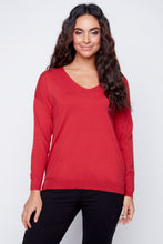 Load image into Gallery viewer, Basics long sleeve v-neck top
