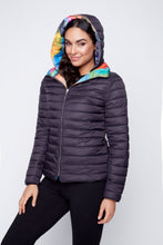 Load image into Gallery viewer, Winter Bouquet reversible puffer jacket
