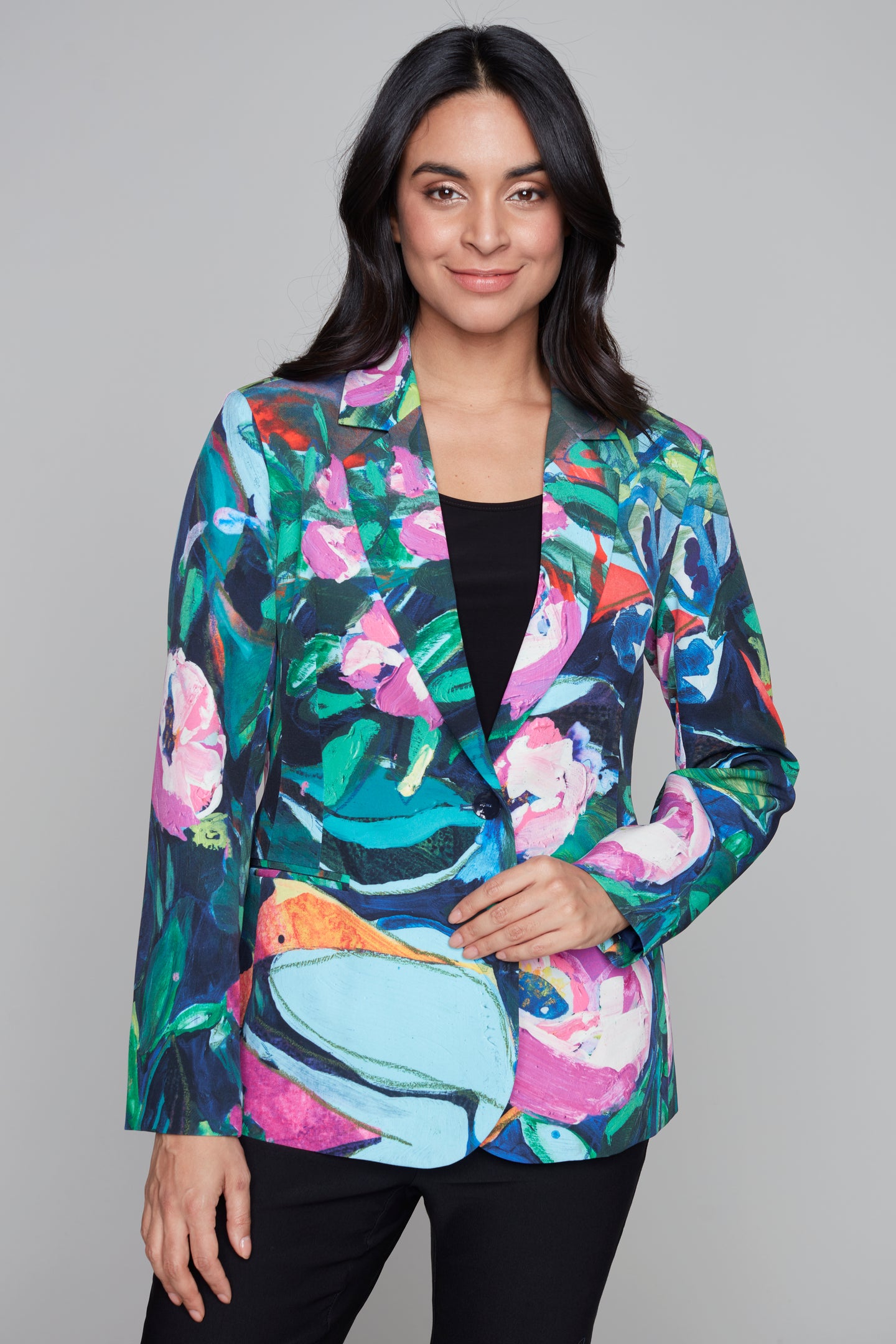 Pink Peonies blazer
