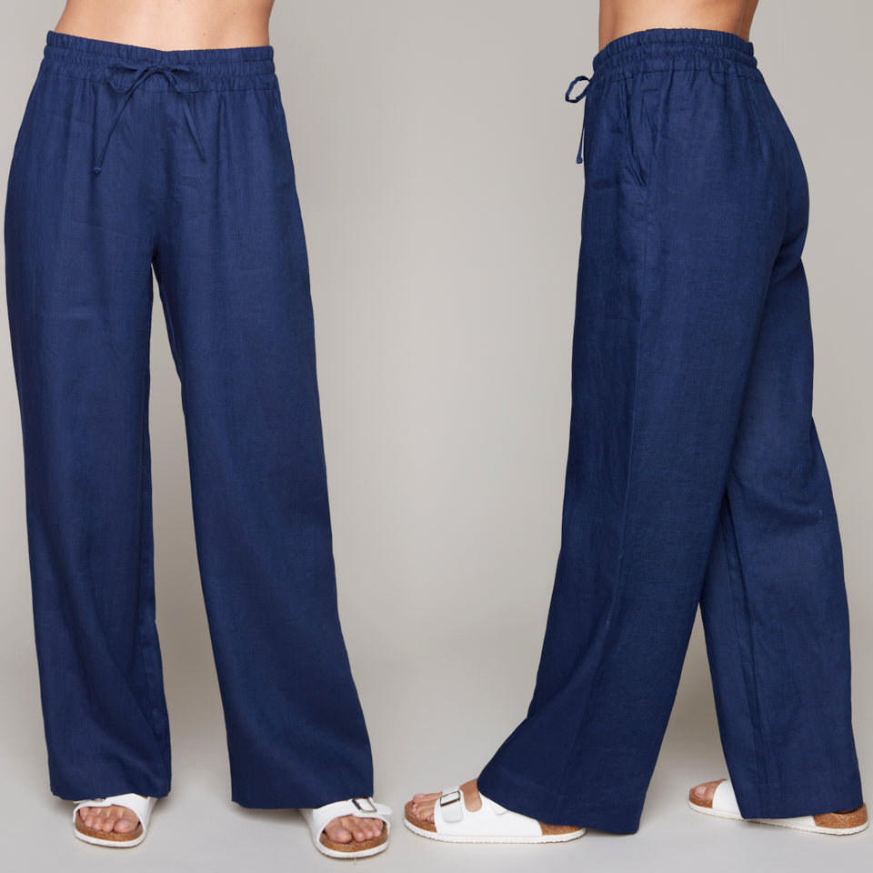 Basics linen pull-on pants