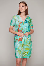 Load image into Gallery viewer, &quot;The Crocosmia are in Bloom&quot; v-neck short sleeve dress
