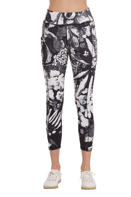 Garden In Black & White Leggings