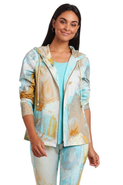 Living In A Bubble Zip Front Hoodie