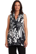 Load image into Gallery viewer, Garden In Black &amp; White Sleeveless Blouse
