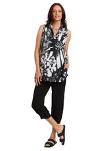 Load image into Gallery viewer, Garden In Black &amp; White Sleeveless Blouse
