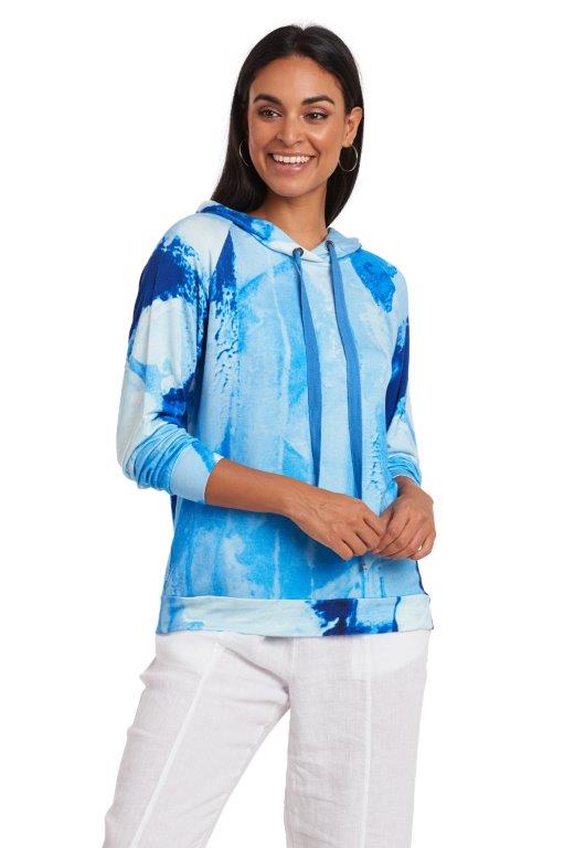 Blue Jeans Blues Pop Over Hoodie