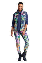 Load image into Gallery viewer, Not Klimt&#39;s Apple Tree quilted zip front vest with ribbed side pannels
