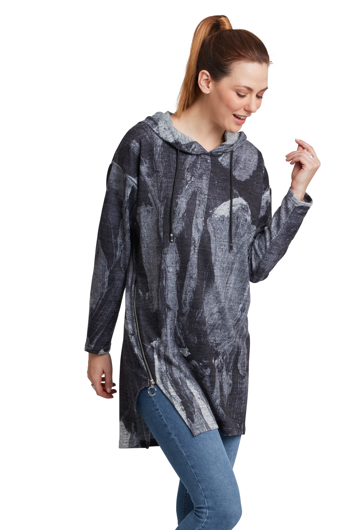 Perseverance long sleeve hooded tunic