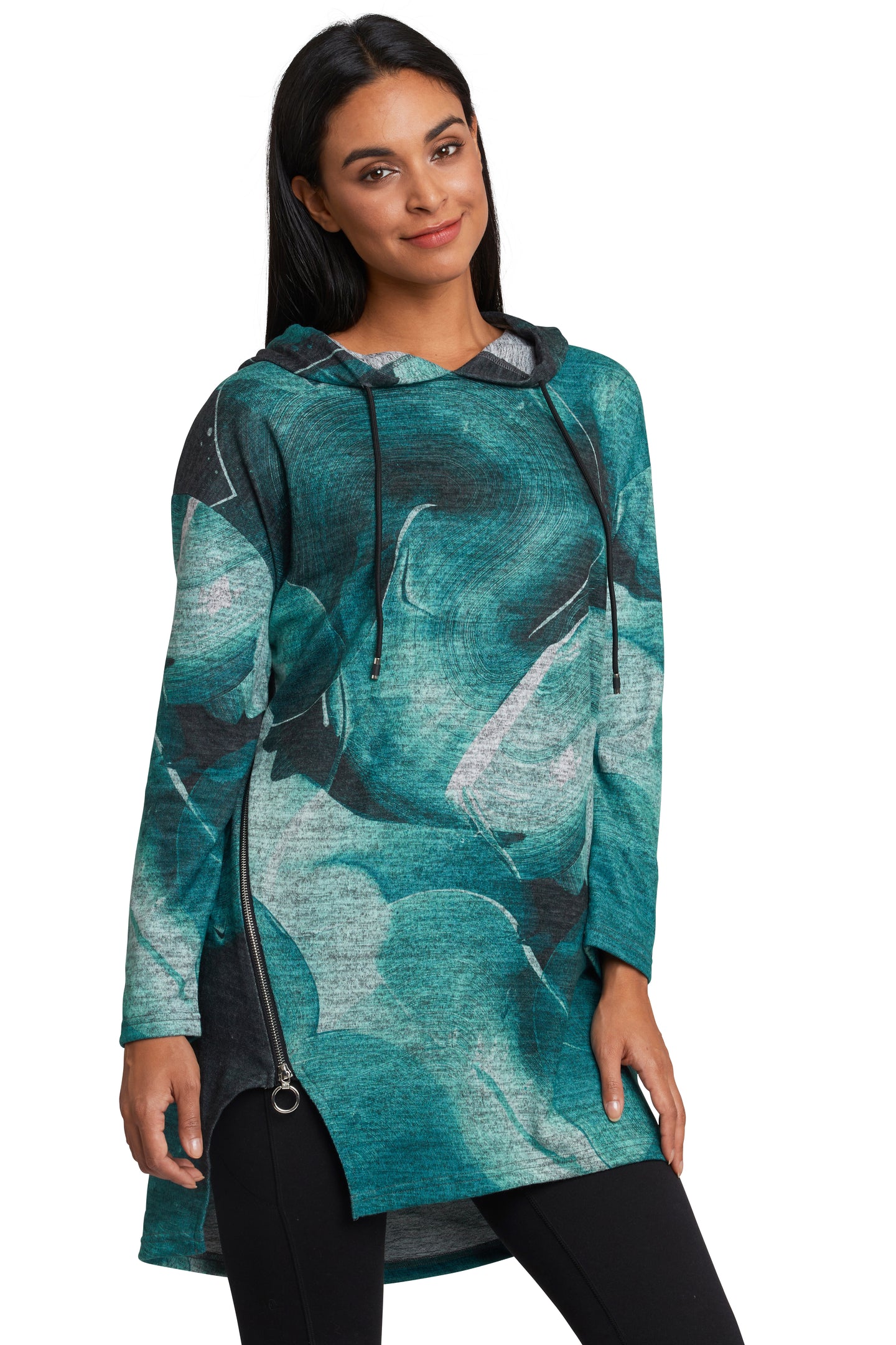 Emeralds long sleeve hooded tunic