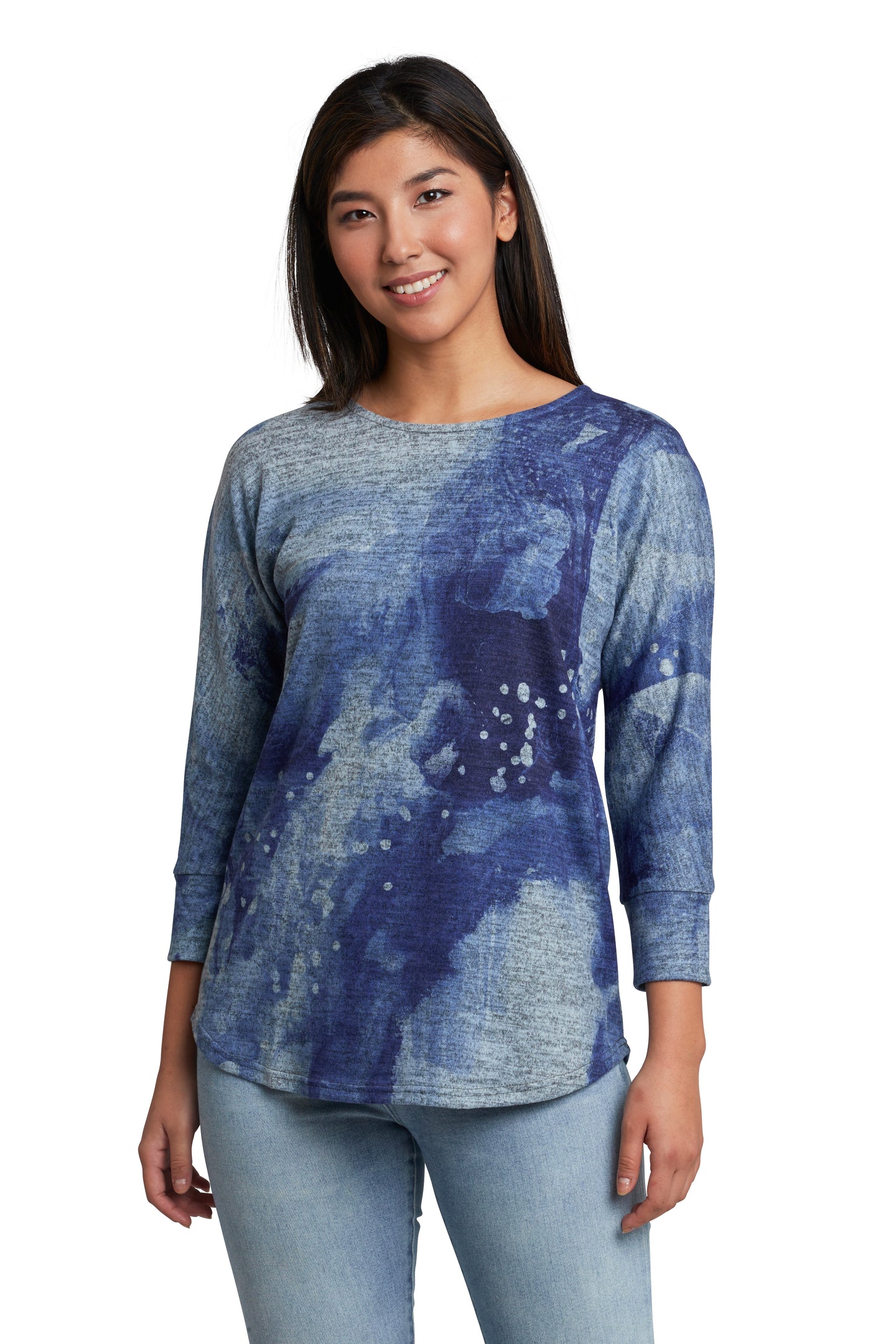 Blue Blue 3/4 dolman sleeve sweater knit top