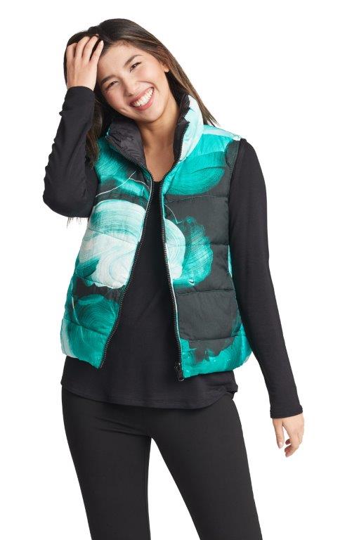 Emeralds zip front puffer vest
