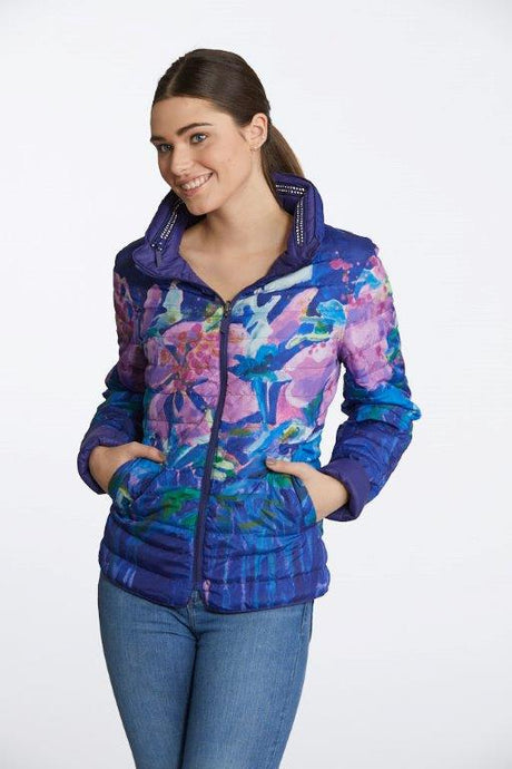 Winter Bouquet reversible puffer jacket – The Wearable Art Store