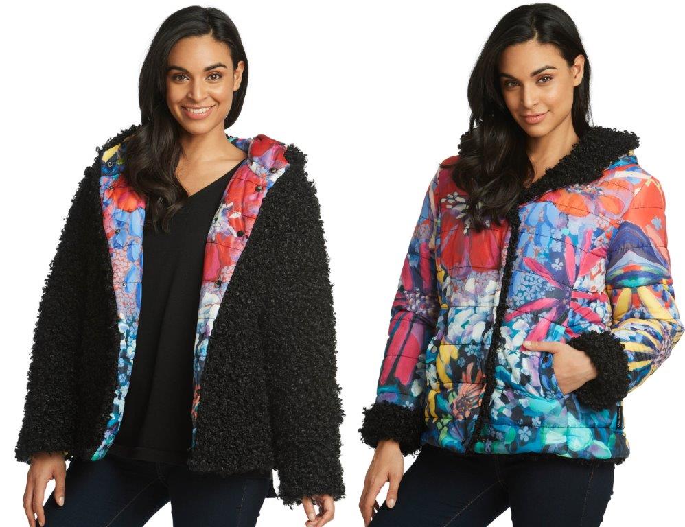 Springtime All Of The Time Reversible Faux Fur Jacket