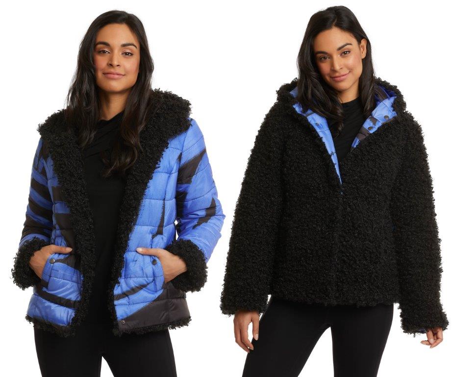 Midnight Reversible Faux Fur Jacket