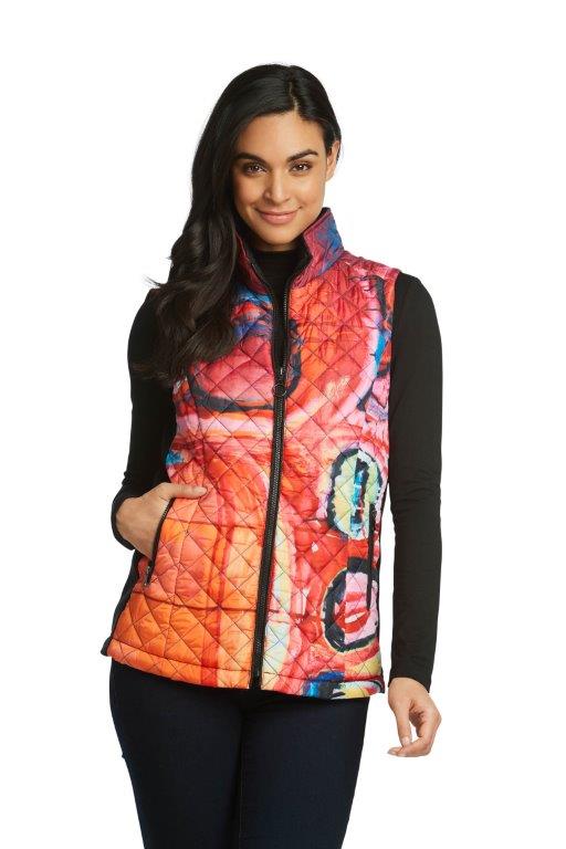 Sounds Interesting Zip Up Vest with Side RIb Detail