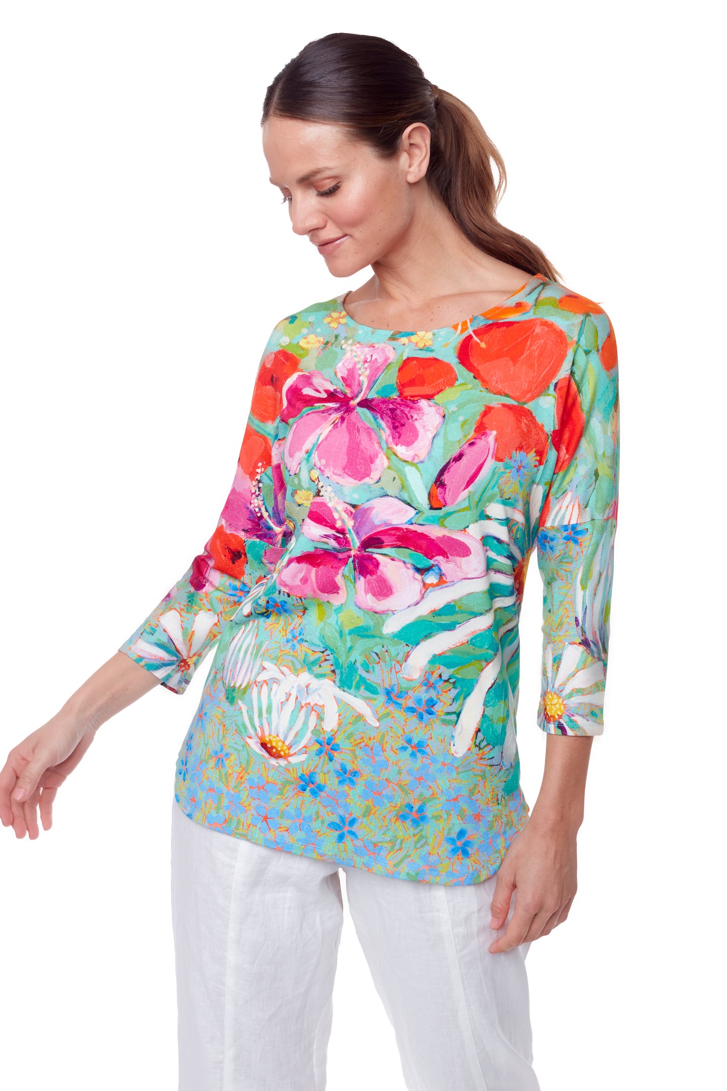Where Butterflies and Bees Are 3/4-length dolman sleeve top