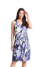 Load image into Gallery viewer, Blue &amp; White: At Liberty in the Garden sleeveless button pocket dress

