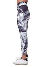 Load image into Gallery viewer, Black &amp; White Festivities and Folly pull-on leggings
